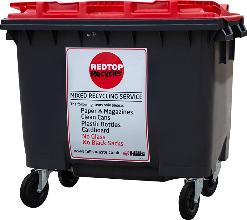 Mixed recycling bins
