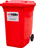 Glass waste bins