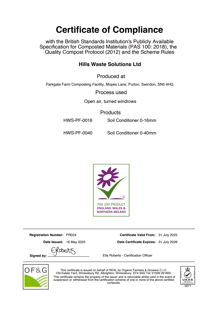 PAS 100 Certificate